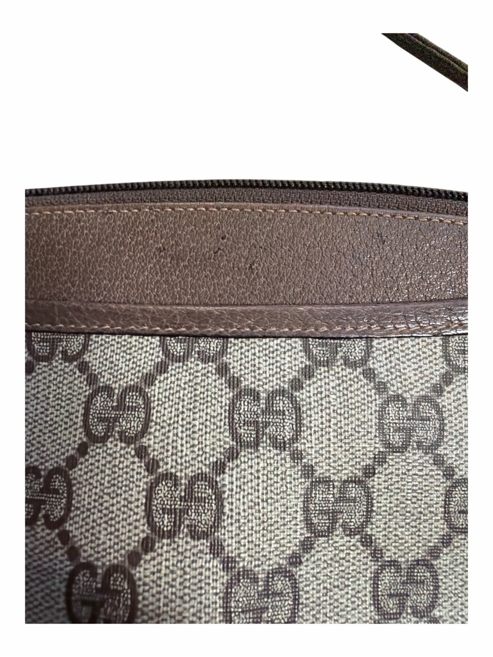 Vintage Gucci GG Supreme Mini Crossbody Pouch Bag Brown Coated Canvas 80s - Picture 6 of 14